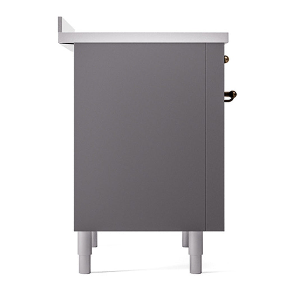 ILVE Nostalgie II Noblesse 36" Graphite Matte Induction Range with 6 Elements Solid Door