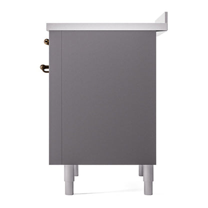 ILVE Nostalgie II Noblesse 36" Graphite Matte Induction Range with 6 Elements Solid Door