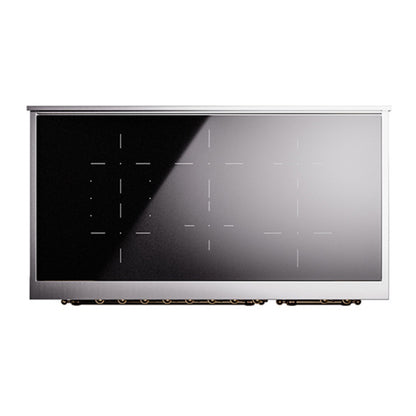 ILVE Nostalgie II Noblesse 48" Graphite Matte Induction Range with 6 Elements Solid Door