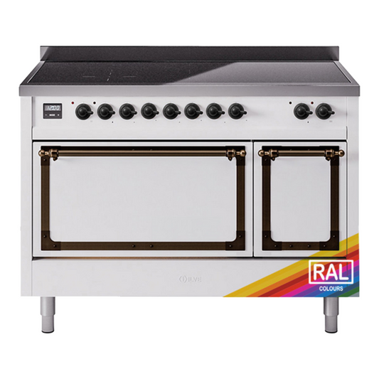 ILVE Nostalgie II Noblesse 48" RAL Induction Range with 6 Elements Solid Door