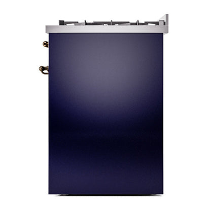 ILVE Nostalgie II 30" Midnight Blue Dual Fuel Range with 5 Burners Solid Door Liquid Propane