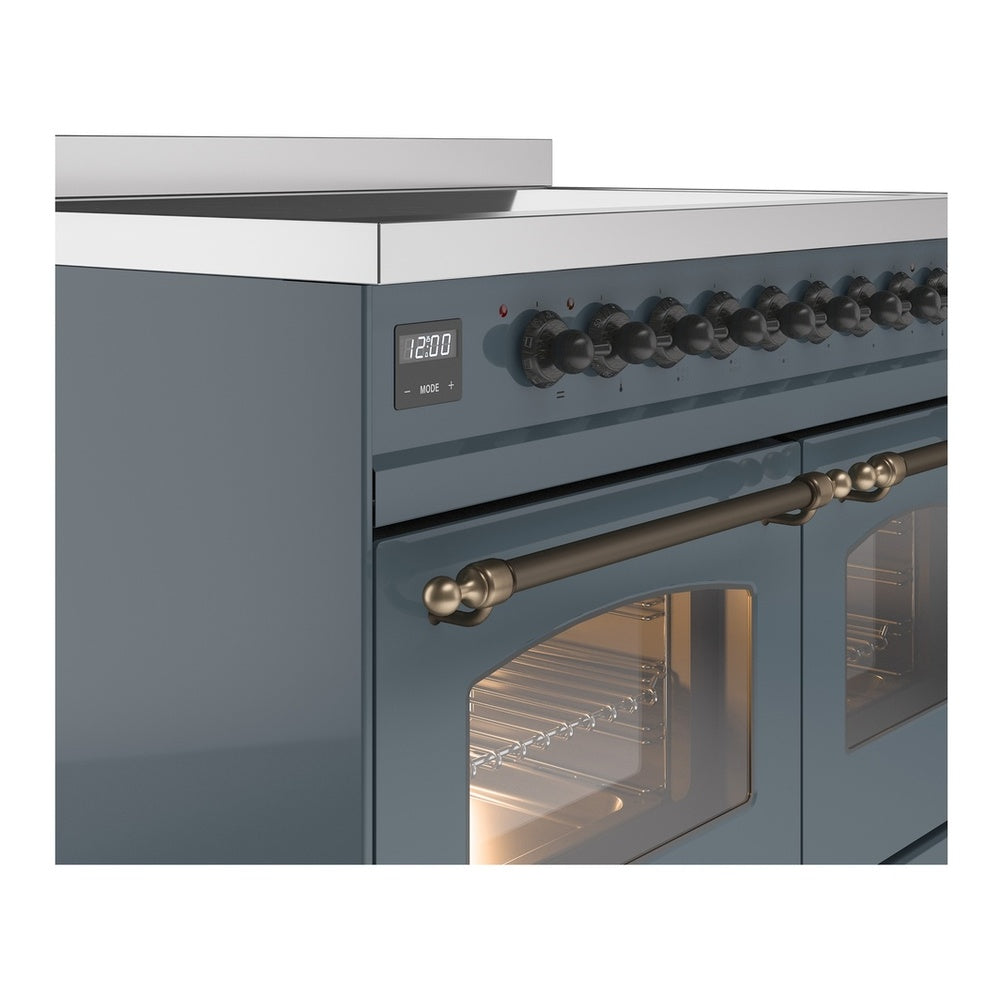 ILVE Nostalgie II 40" Blue Grey Induction Range with 6 Elements Triple Glass Door
