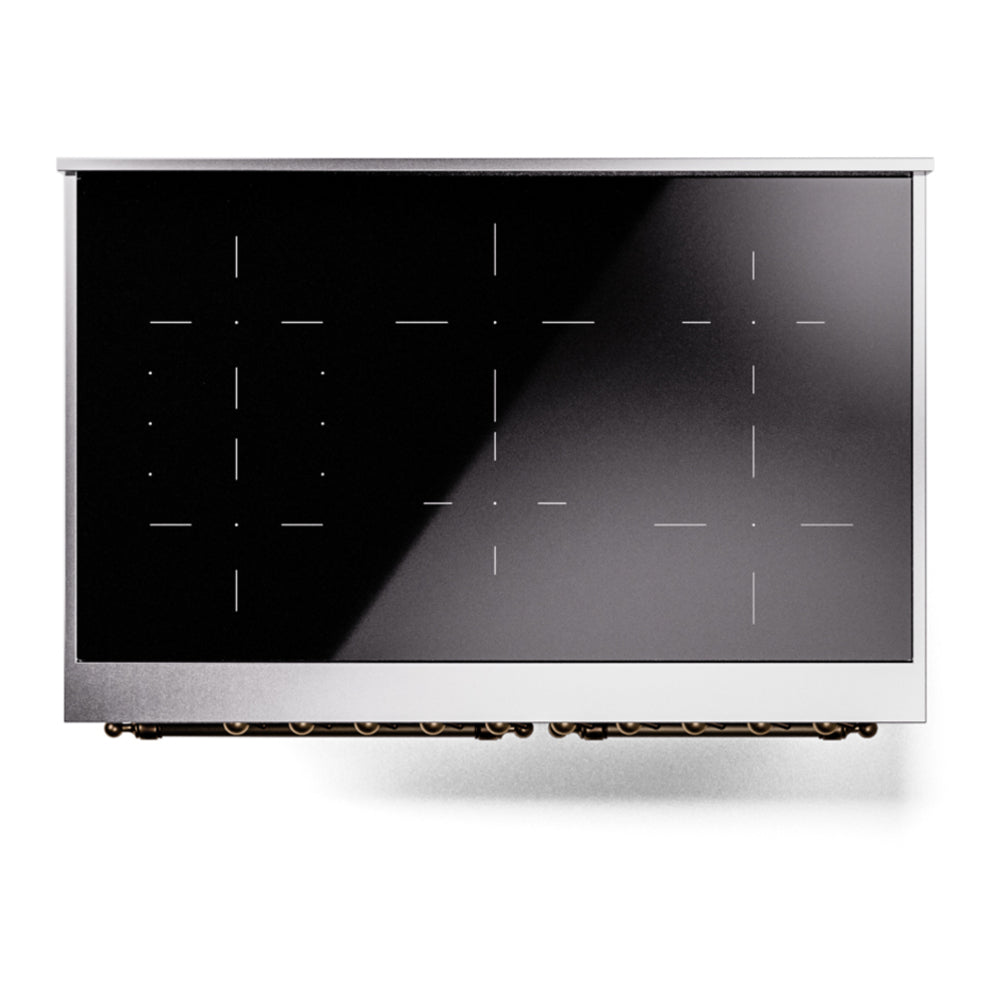 ILVE Nostalgie II 40" Blue Grey Induction Range with 6 Elements Triple Glass Door