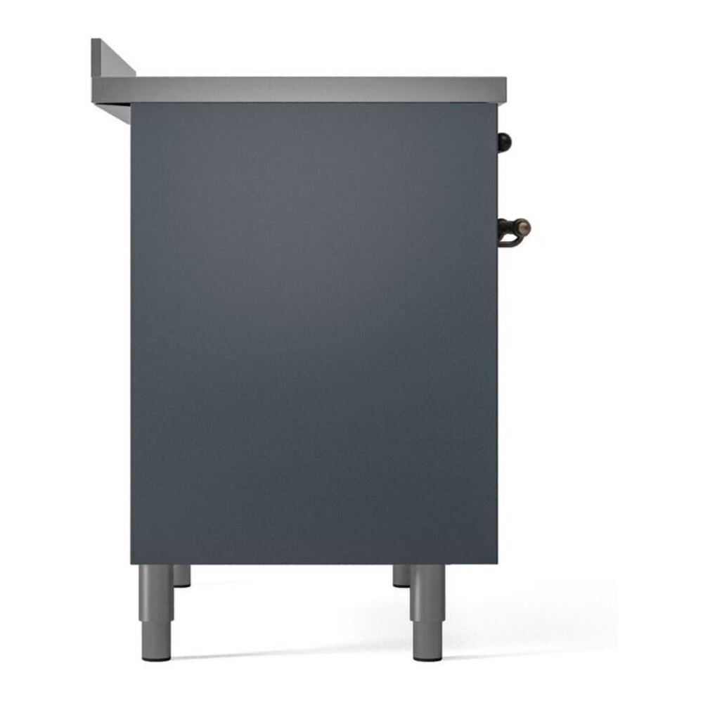 ILVE Nostalgie II 40" Blue Grey Induction Range with 6 Elements Triple Glass Door
