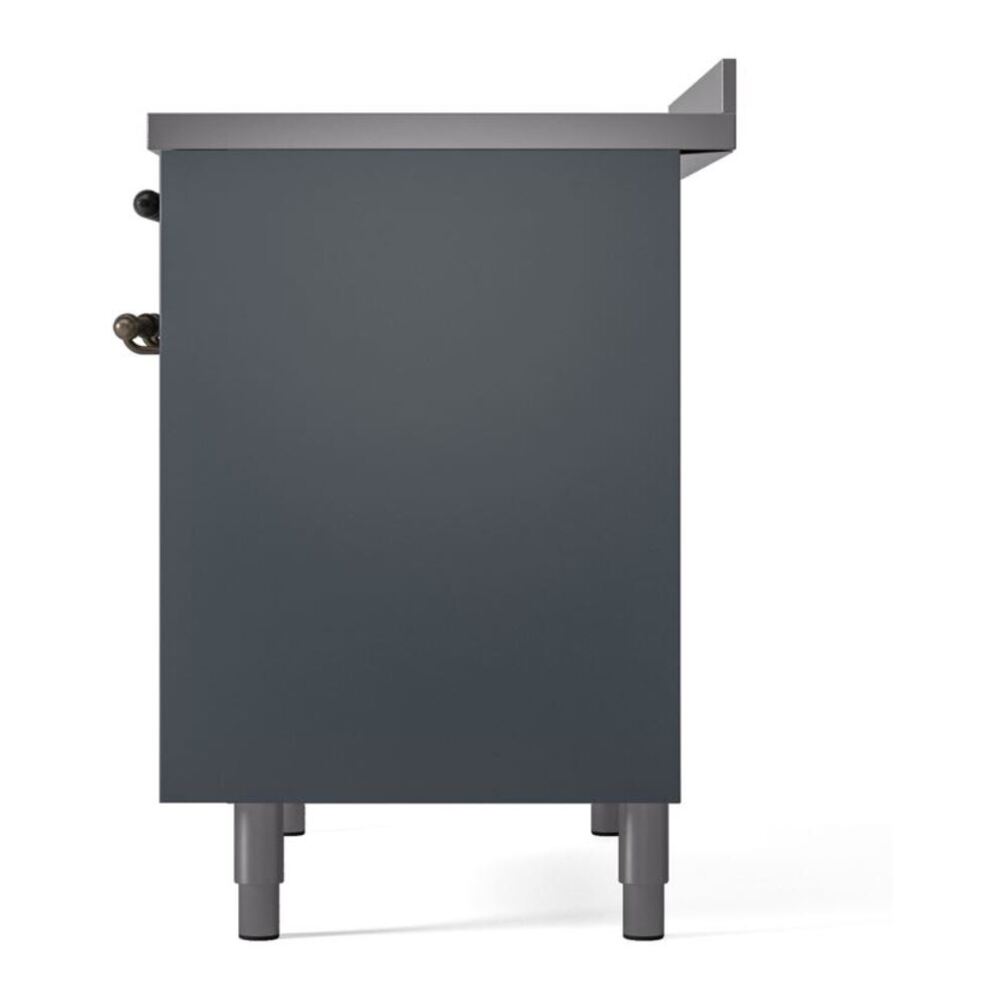 ILVE Nostalgie II 40" Blue Grey Induction Range with 6 Elements Triple Glass Door
