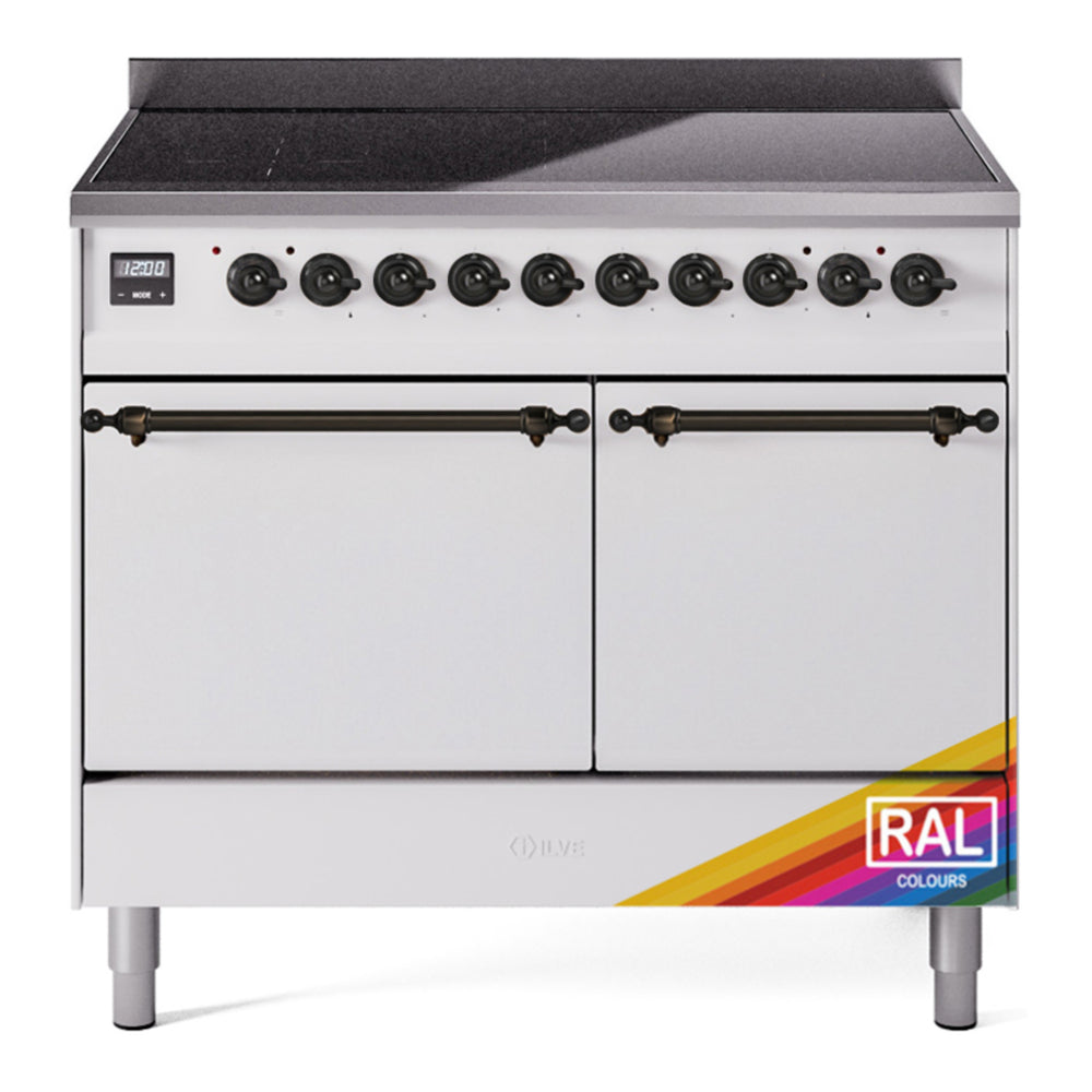 ILVE Nostalgie II 40" RAL Induction Range with 6 Elements Solid Door