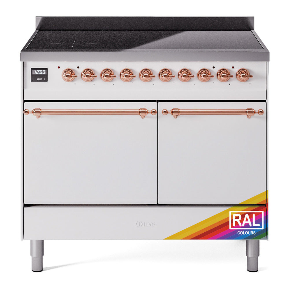 ILVE Nostalgie II 40" RAL Induction Range with 6 Elements Solid Door