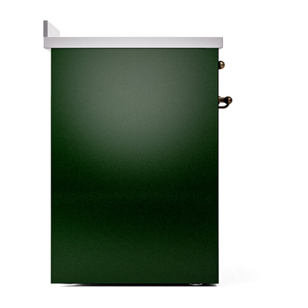 ILVE Nostalgie II 30" Emerald Green Induction Range with 4 Elements Triple Glass Door