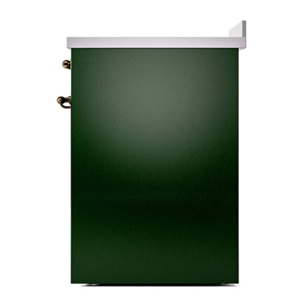 ILVE Nostalgie II 30" Emerald Green Induction Range with 4 Elements Triple Glass Door