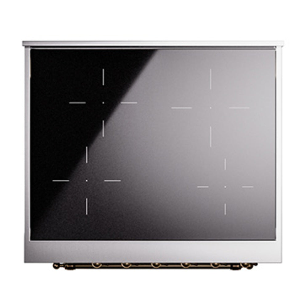 ILVE Nostalgie II 30" Midnight Blue Induction Range with 4 Elements Triple Glass Door