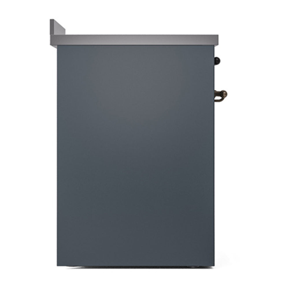 ILVE Nostalgie II 30" Blue Grey Induction Range with 4 Elements Solid Door