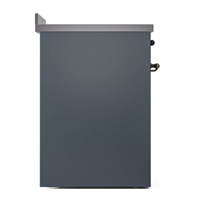 ILVE Nostalgie II 30" Blue Grey Induction Range with 4 Elements Solid Door
