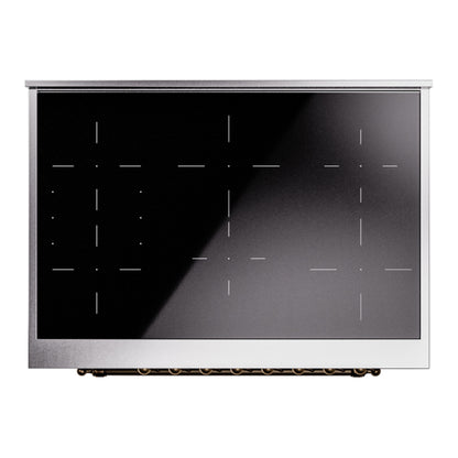ILVE Nostalgie II 36" Emerald Green Induction Range with 6 Elements Triple Glass Door