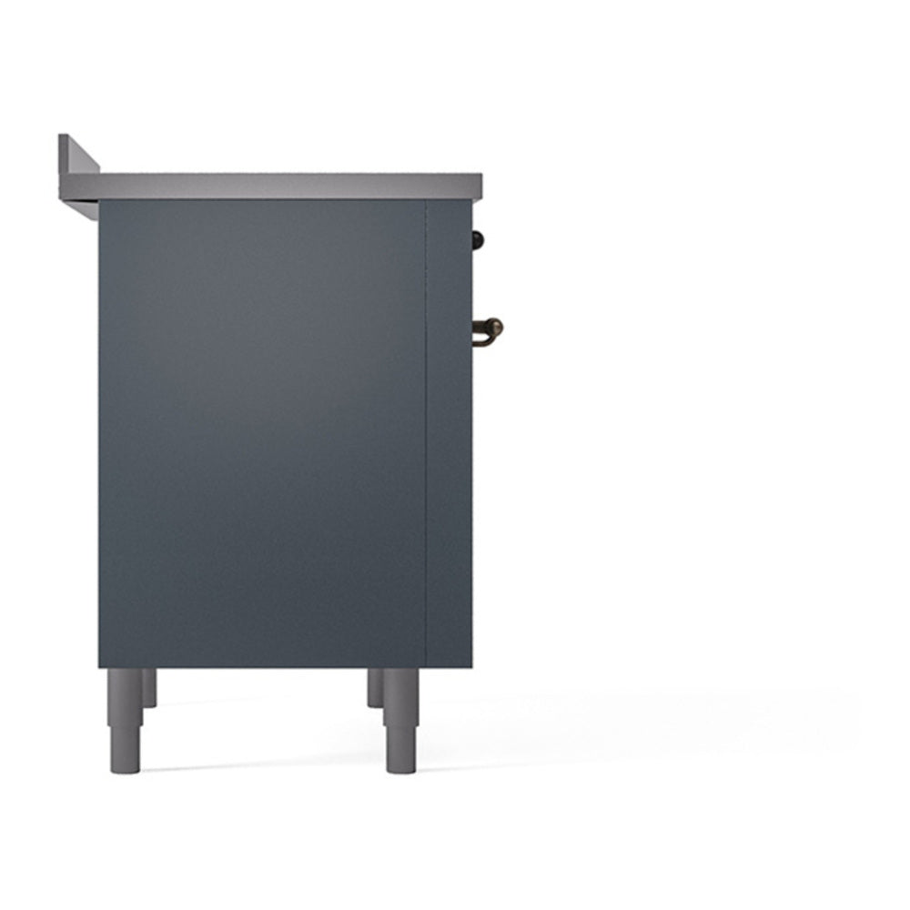 ILVE Nostalgie II 36" Blue Grey Induction Range with 6 Elements Solid Door