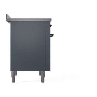 ILVE Nostalgie II 36" Blue Grey Induction Range with 6 Elements Solid Door