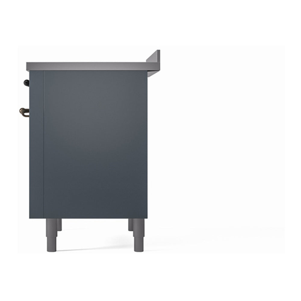 ILVE Nostalgie II 36" Blue Grey Induction Range with 6 Elements Solid Door