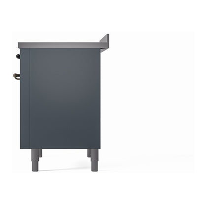 ILVE Nostalgie II 36" Blue Grey Induction Range with 6 Elements Solid Door