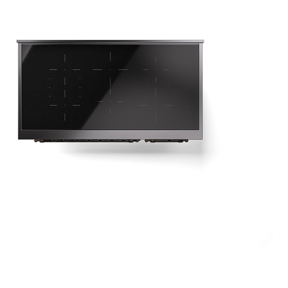 ILVE Nostalgie II 48" Blue Grey Induction Range with 6 Elements Triple Glass Door