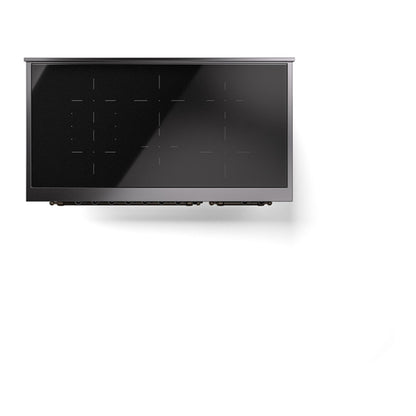 ILVE Nostalgie II 48" Blue Grey Induction Range with 6 Elements Triple Glass Door