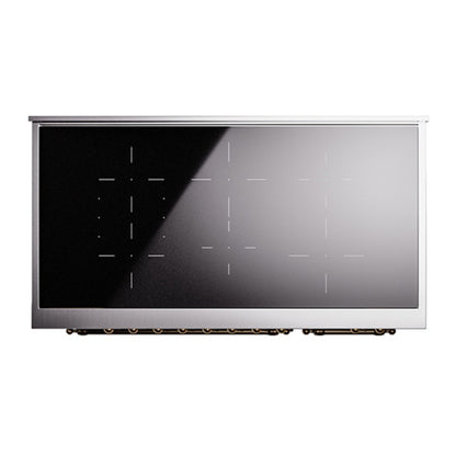ILVE Nostalgie II 48" Burgundy Induction Range with 6 Elements Triple Glass Door