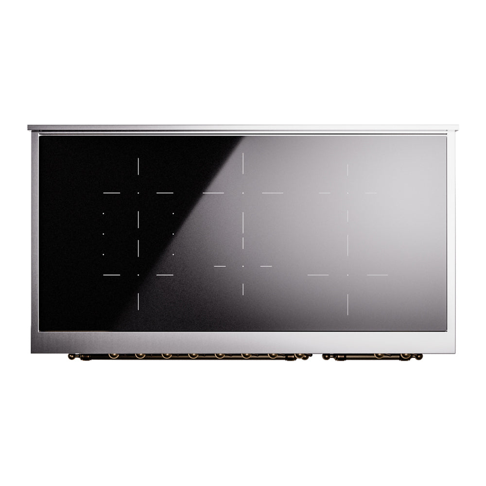 ILVE Nostalgie II 48" Midnight Blue Induction Range with 6 Elements Triple Glass Door