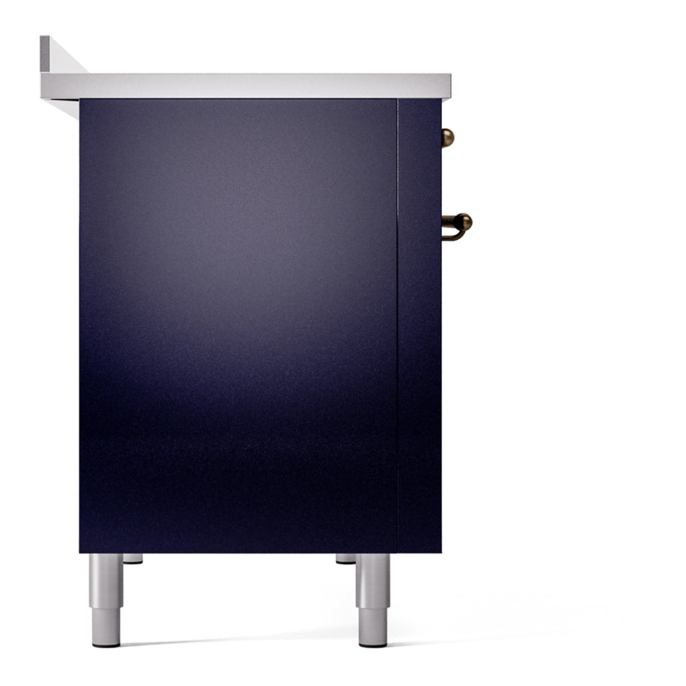 ILVE Nostalgie II 48" Midnight Blue Induction Range with 6 Elements Triple Glass Door