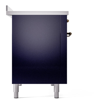 ILVE Nostalgie II 48" Midnight Blue Induction Range with 6 Elements Triple Glass Door