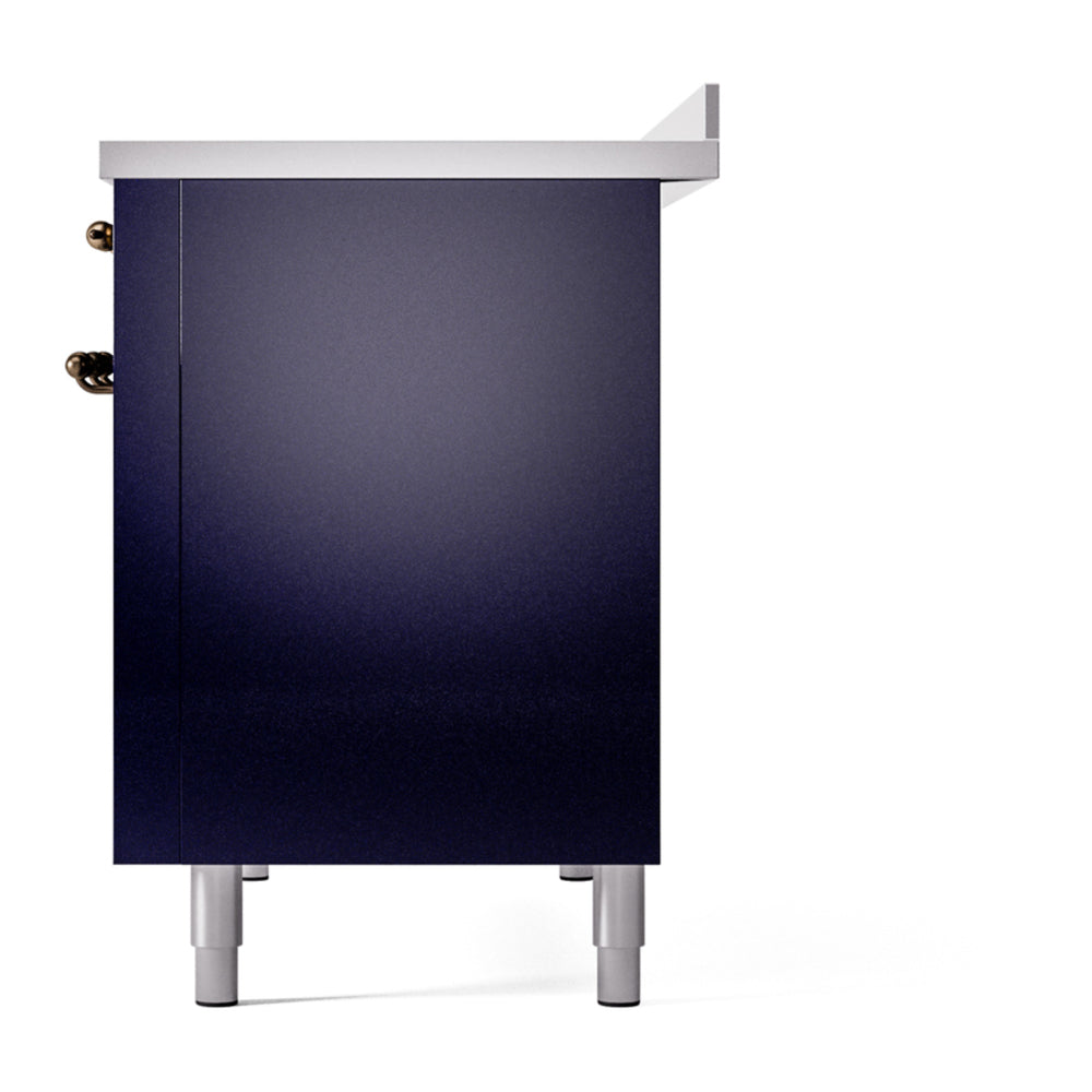 ILVE Nostalgie II 48" Midnight Blue Induction Range with 6 Elements Triple Glass Door