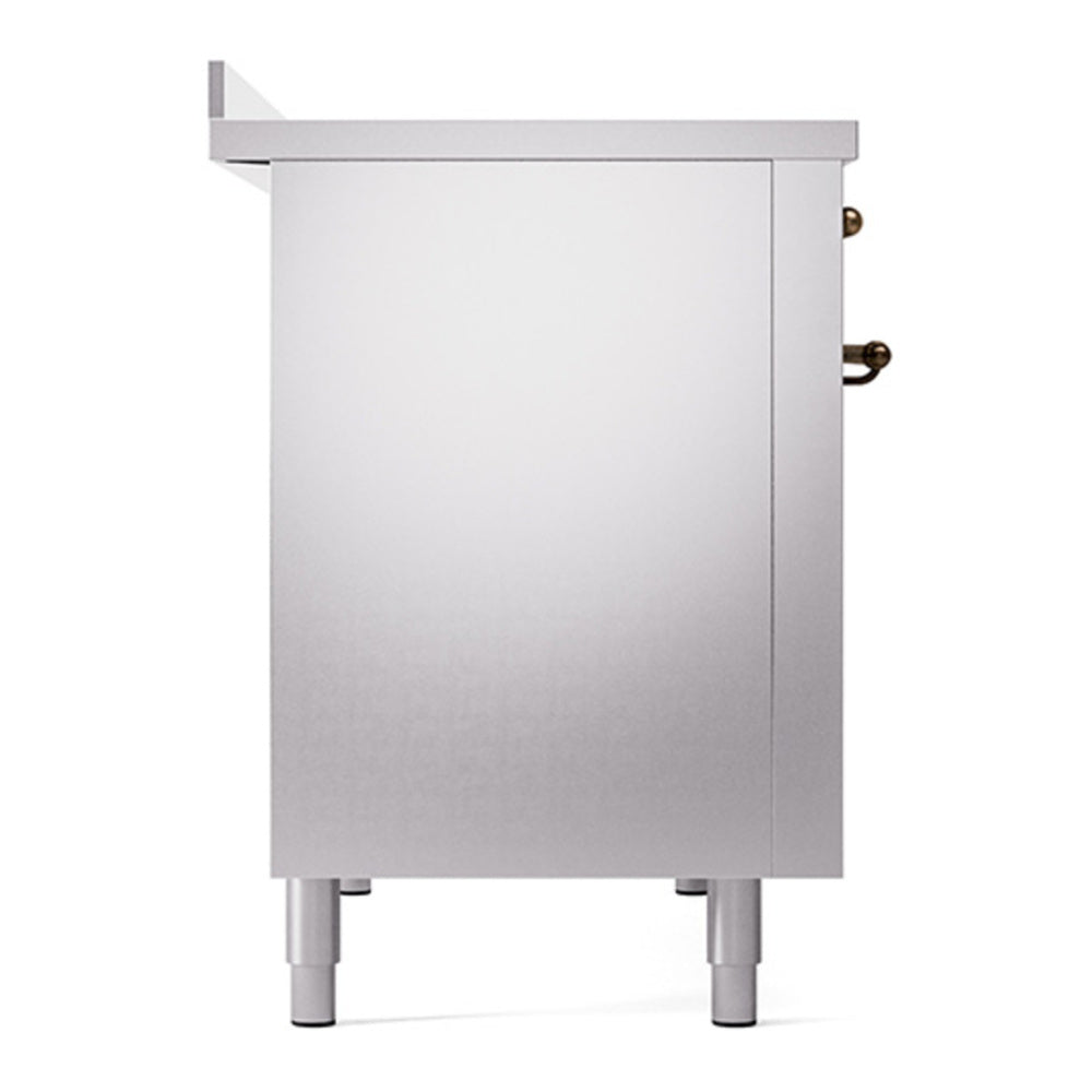 ILVE Nostalgie II 48" Stainless Steel Induction Range with 6 Elements Triple Glass Door