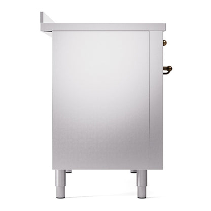 ILVE Nostalgie II 48" Stainless Steel Induction Range with 6 Elements Triple Glass Door