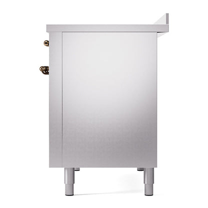 ILVE Nostalgie II 48" Stainless Steel Induction Range with 6 Elements Triple Glass Door