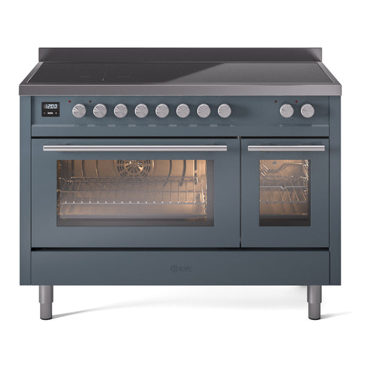 ILVE Professional Plus II 48" Induction Range with 6 Elements Triple Glass Door