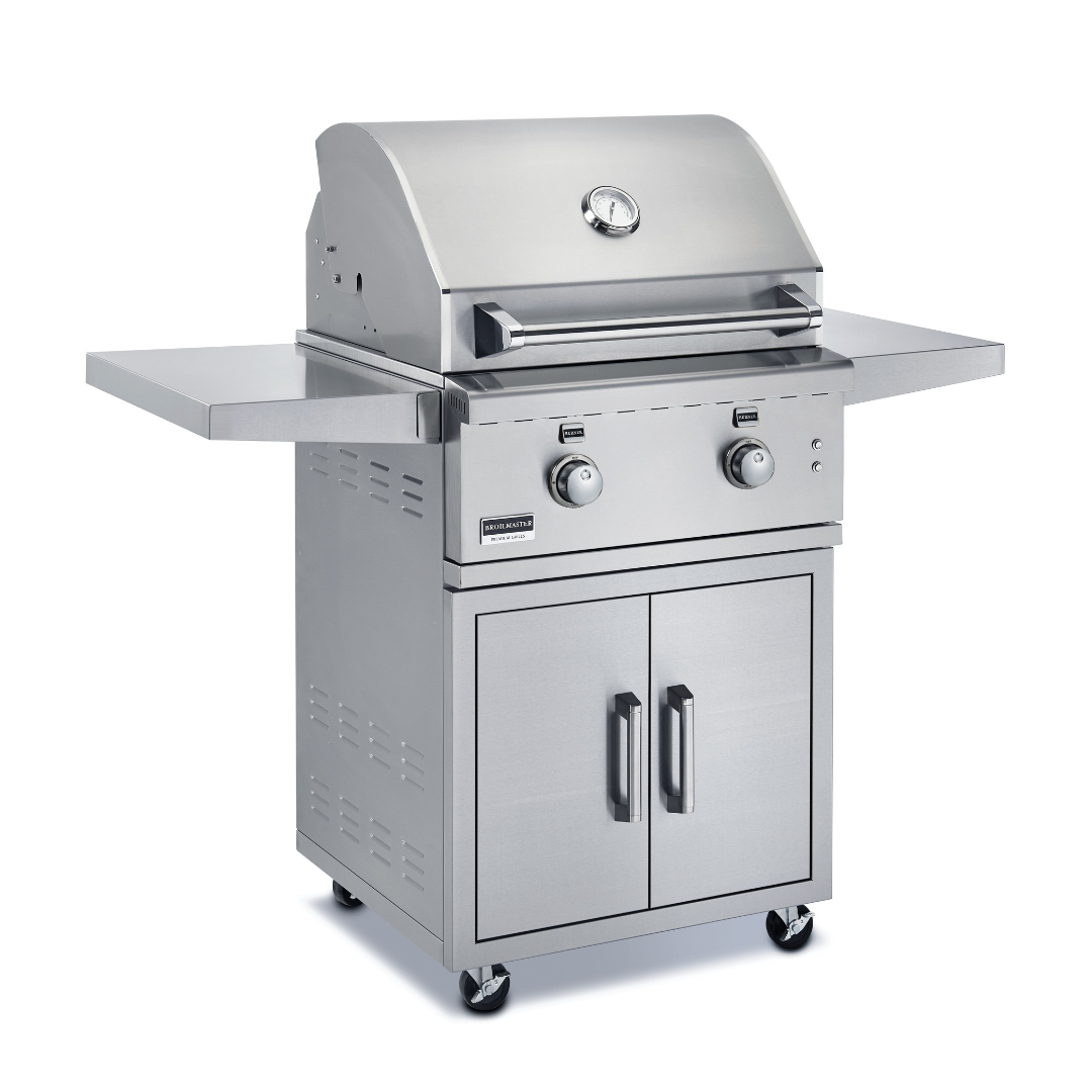 Broilmaster G Series 26-Inch 2-Burner Stainless Steel Gas Grill with Work Lights and LED Controls