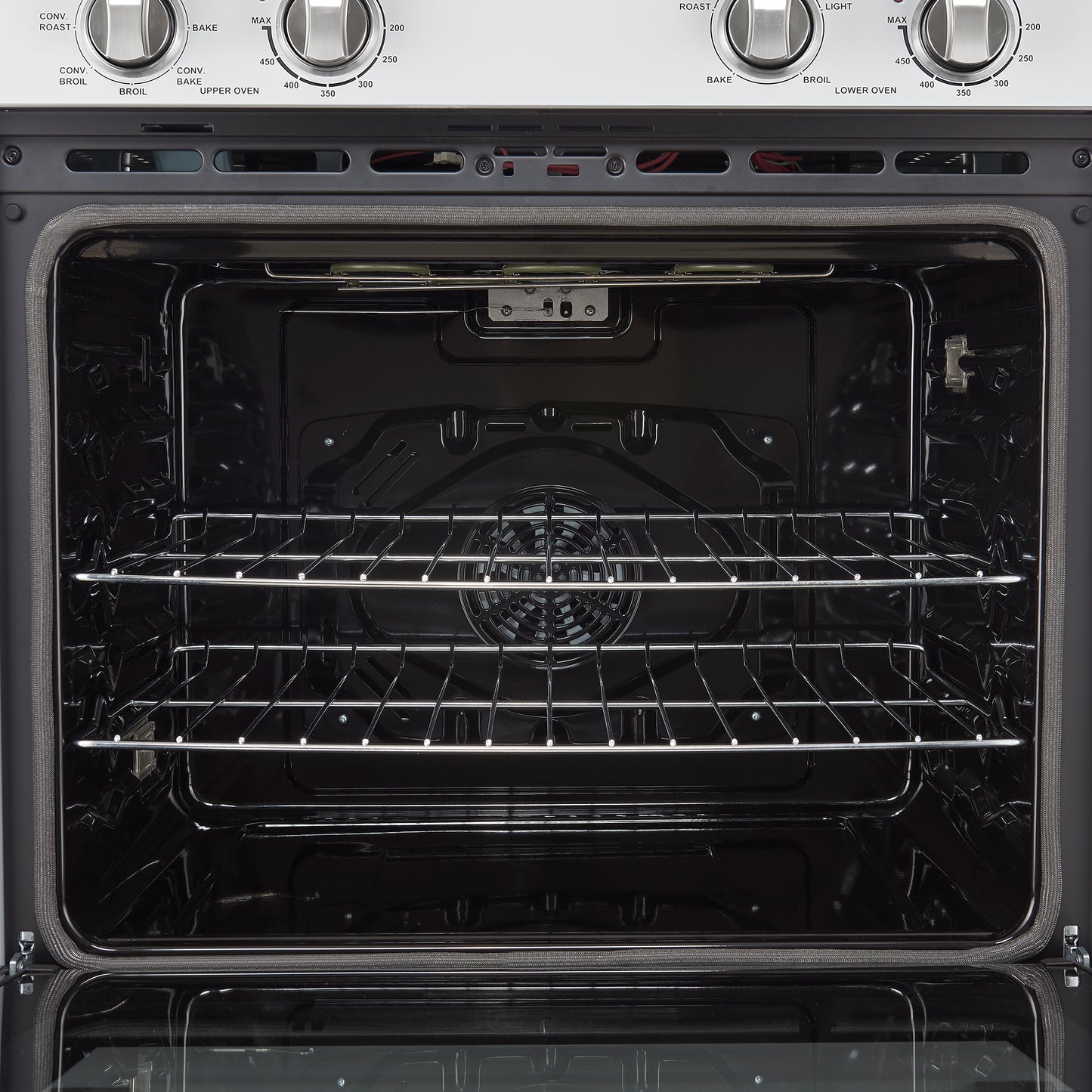 Forno Vomero 30-Inch Double Wall Oven, White, 10 cu.ft Total Capacity, 7100W Convection, Mechanical Controls, Manuel Steam Clean
