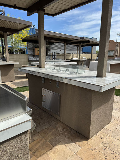 KoKoMo Grills Baja W Top Outdoor Kitchen – Luxury Backyard Entertainment Island (SKU: BAJATOP5352)