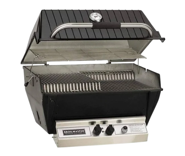Broilmaster Premium Gas Grill with Stainless Steel Multi-Level Cooking Grids and Flare Buster