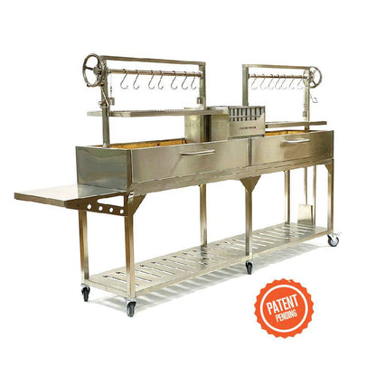Tagwood BBQ Double Argentine Santa Maria Wood Fire & Charcoal Gaucho Grill | BBQ04SS  PRE-ORDER
